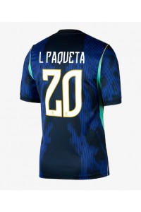 Brasilia Lucas Paqueta #20 Jalkapallovaatteet Vieraspaita MM-kisat 2026 Lyhythihainen